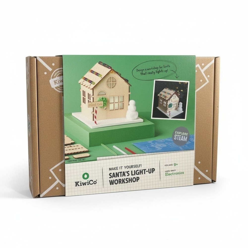 KiwiCo Santa's Light-Up Workshop DIY STEAM Kit Electronics Project Ages 9+ NEW